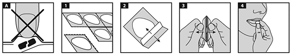 illustration of how to take lansoprazole orodispersible tablets