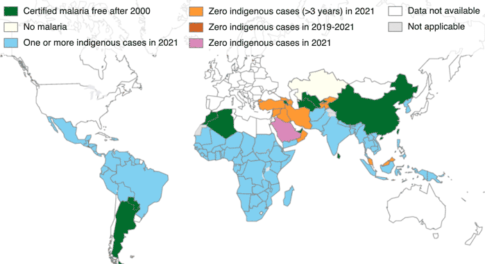 Malaria risk map